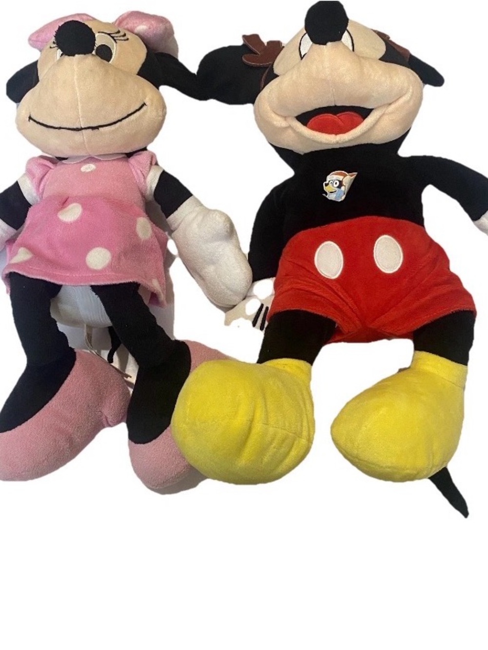 Disney Mickey Mouse Medium Soft Toy for Kids Lot 2 Pink and Red Color